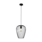 Eglo Pendelleuchte Newtown Stahl Schwarz | IP20 - Geeignet für 1x E27 