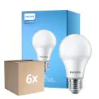 Mehrfachpackung 6x Philips Corepro LED Glühbirne E27 Birne Matt 10W 1055lm - 827 Extra Warmweiß | Ersatz für 75W
